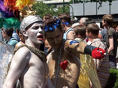 Aufnahme vom Christopher Street Day (CSD) 2002 in Berlin