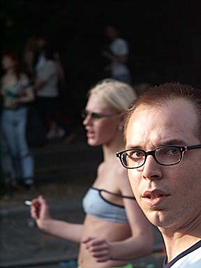 Aufnahme vom Christopher Street Day (CSD) 2002 in Berlin