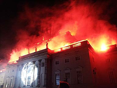 Aufnahme von der Opernauffhrung Mavra und dem Feuerwerk der Staatsoper unter den Linden Berlin 2002